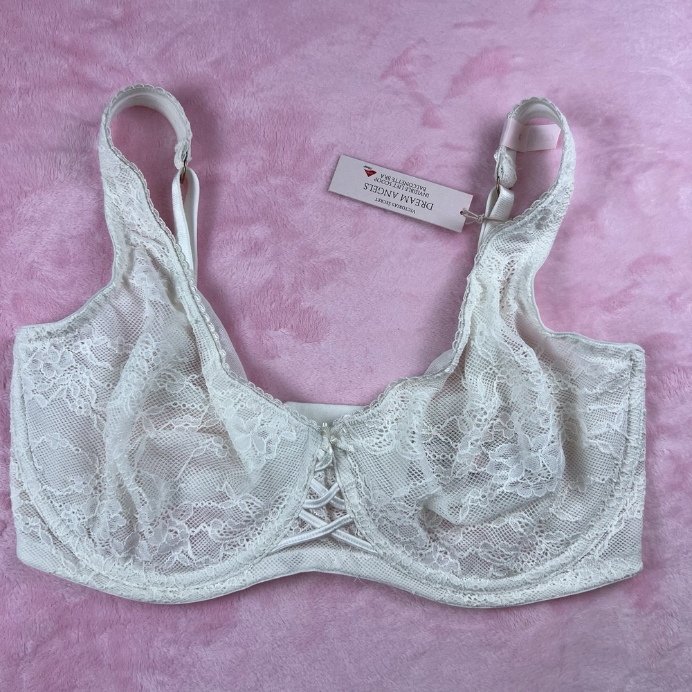 Dream Angels Lace Underwire Bra in Ivory - Women's Intimates - 34DD